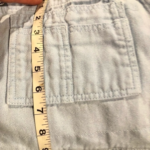Moda Int. Baby Blue Vintage Short Overalls Medium - Picture 13 of 16